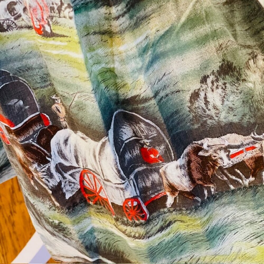 John Wolf Vintage 1950's Collectible Oregon Trail Novelty Pleated Skirt XXS - Picture 4 of 13
